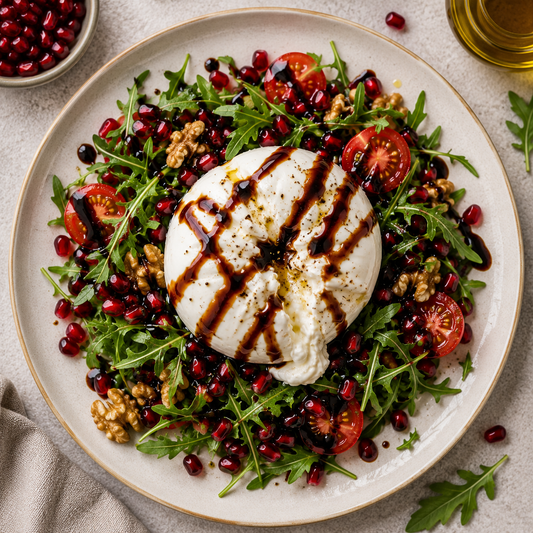 Burrata with Pomegranate Molasses